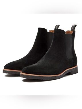 Mens New Republic Harvey Suede Crepe Sole Chelsea Boot - Black Size US 10.5